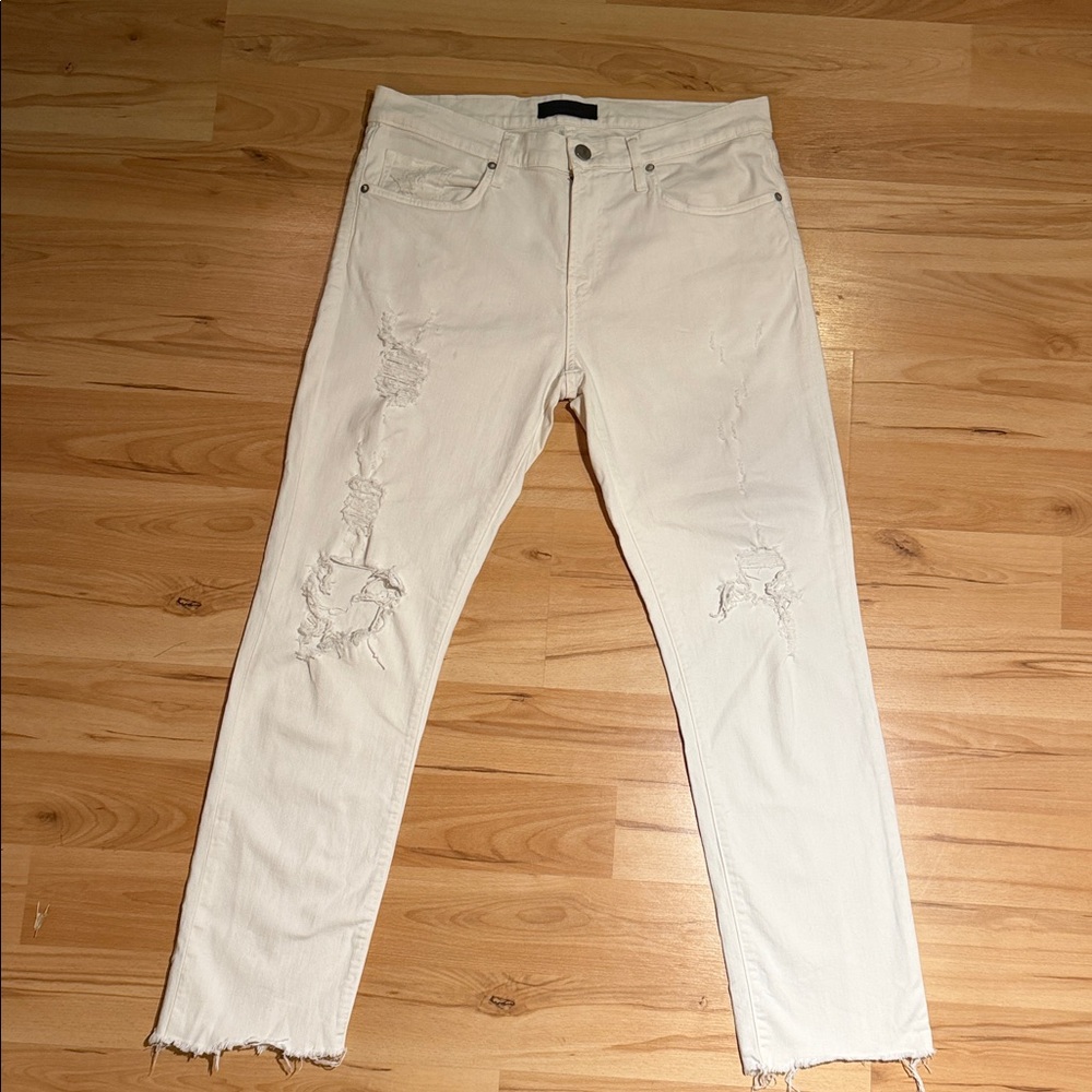 J Brand Men's Straight Cream Jeans